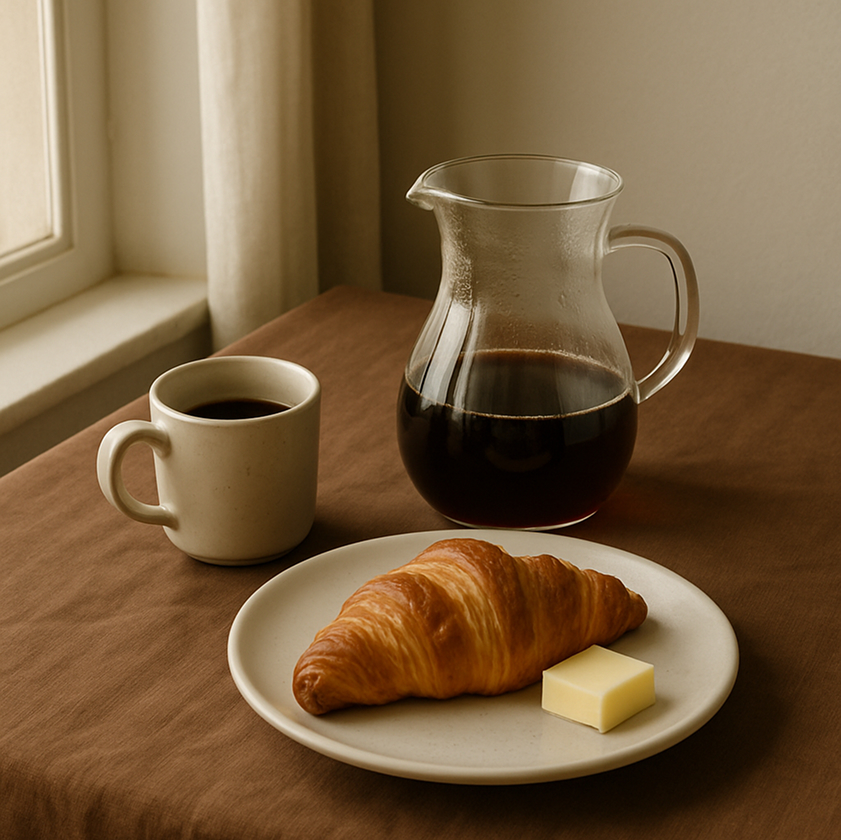 Coffee and croissant